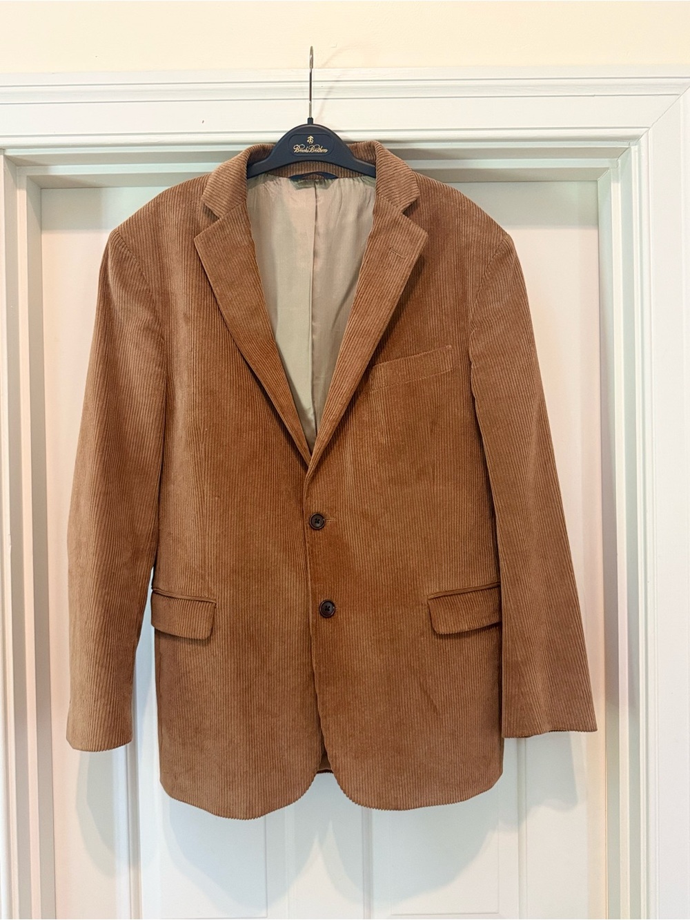 Brooks Brothers Men’s Classic Corduroy Sport Coat - Size 42S; Camel/Tan